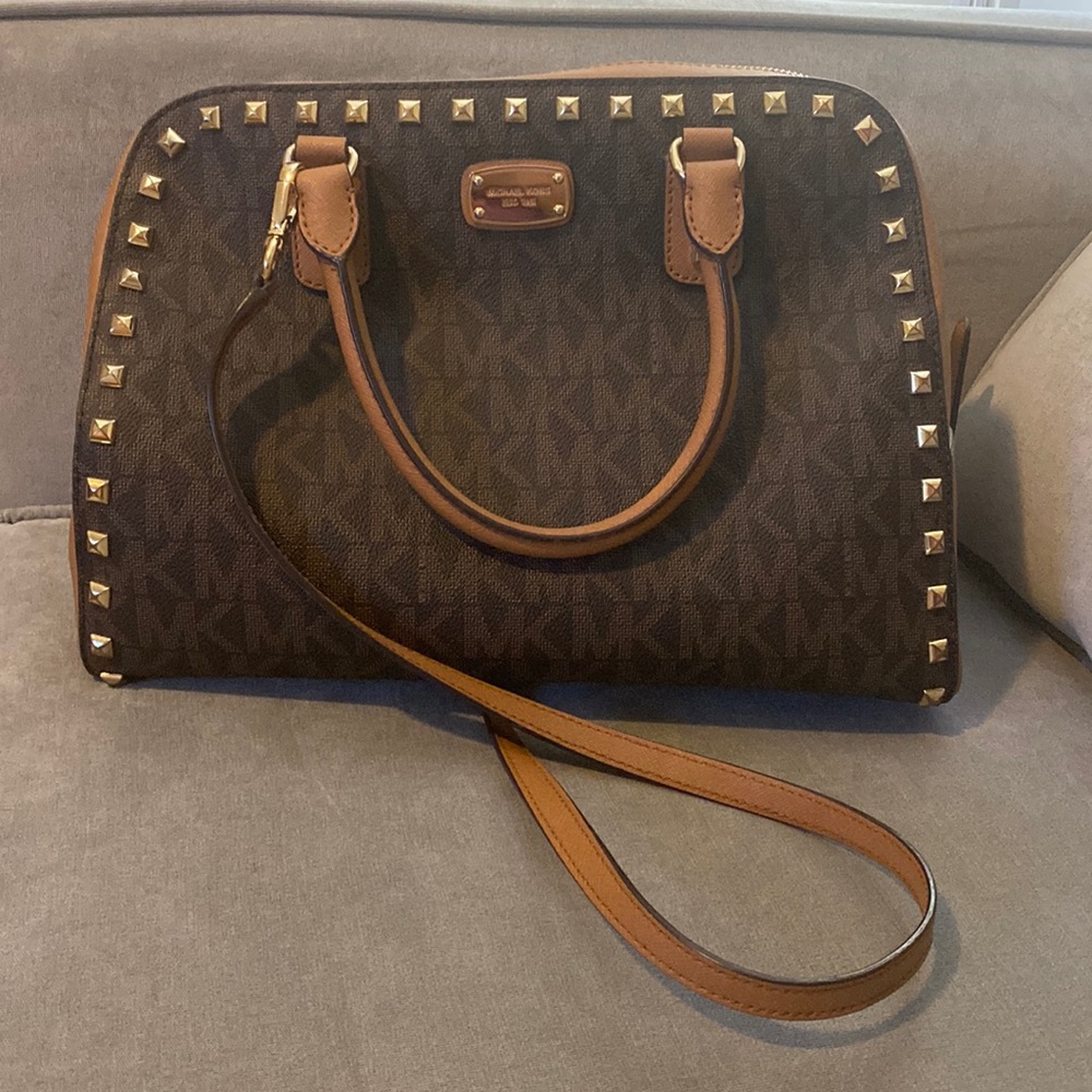 Michael Kors gold studded purse